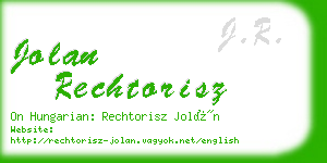 jolan rechtorisz business card